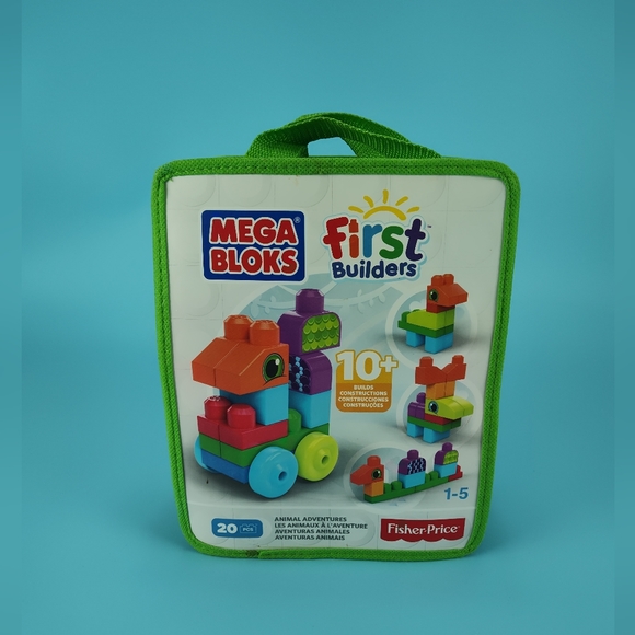 Mega Bloks First Builders 29 pc Building Blocks Set with Zip Bag VG - Picture 5 of 6